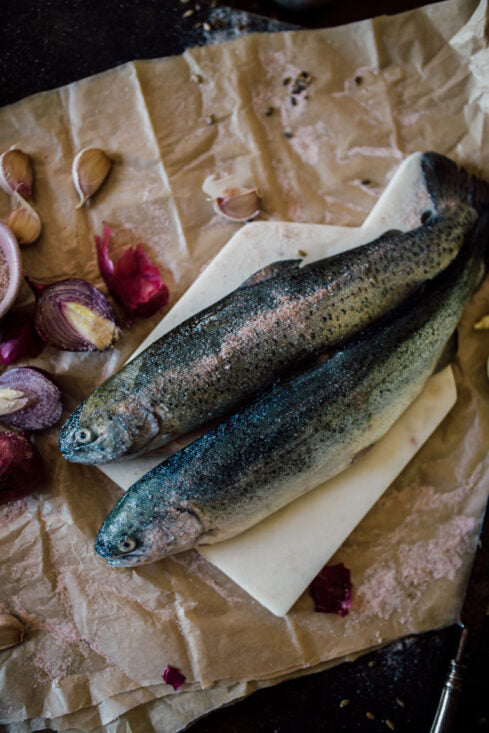 Whole rainbow trout