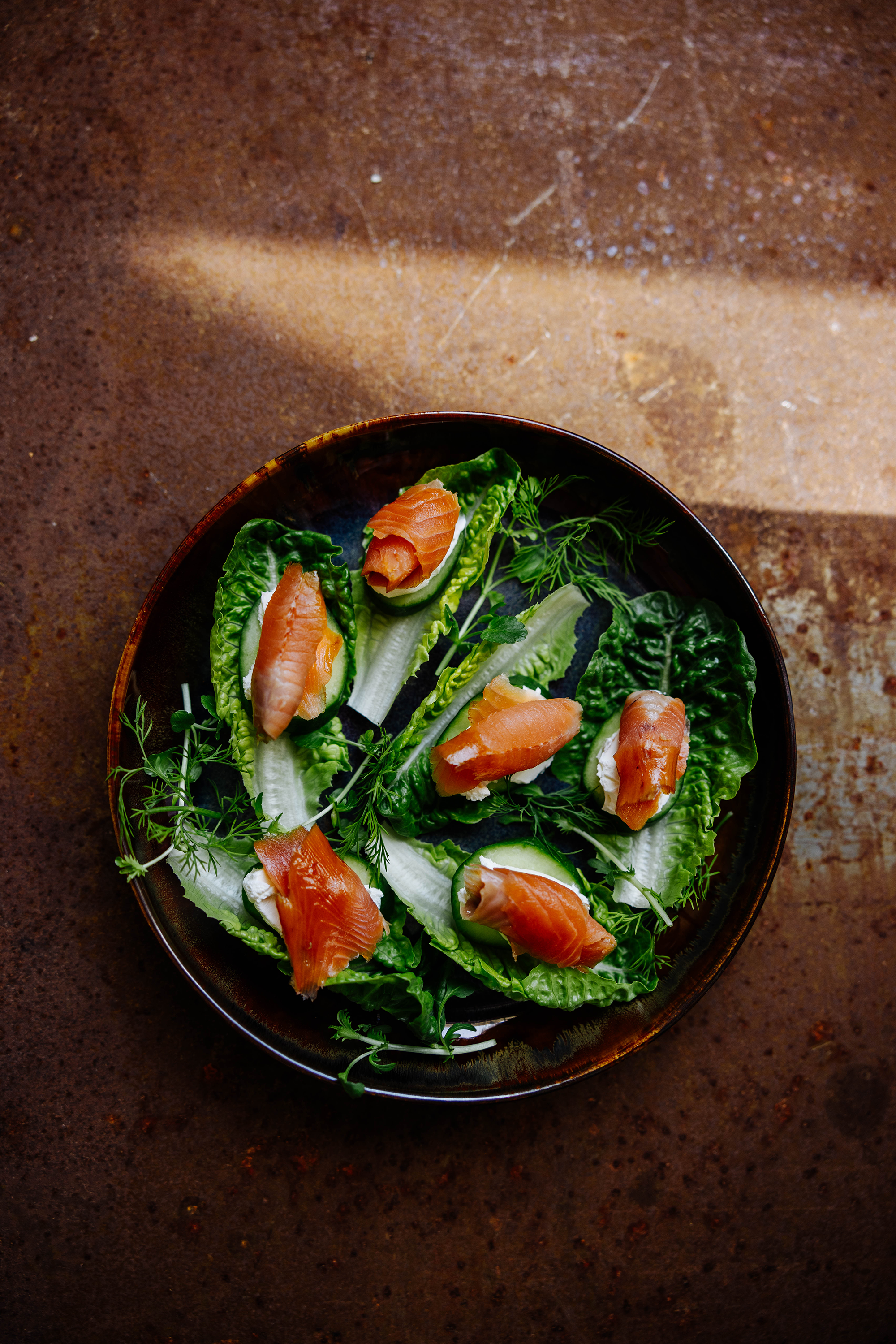 Cold-smoked trout sliced